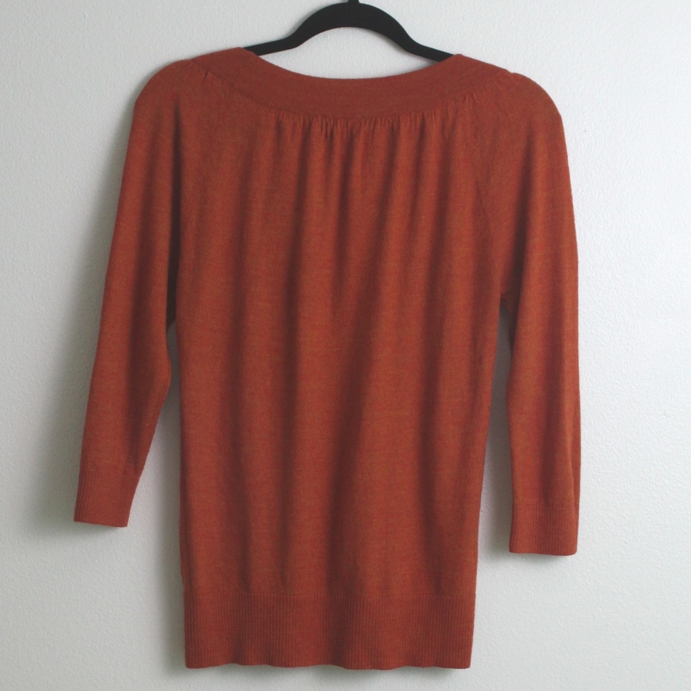 Outback Red Orange Merino Wool Sweater Sz L - Picture 5 of 5